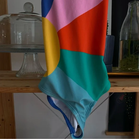 Hanna Andersson Colorful Rainbow Colorblock Horizon One Piece Swimsuit